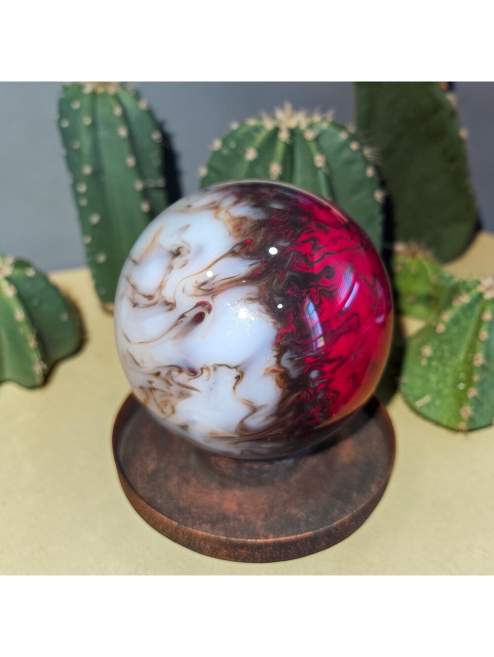 A245. Huge Chicken Bloodstone 92mm Sphere Orb